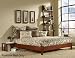 Twin Wood Platform Bed - Murray Platform Contemporary Design in Mahogany Finish