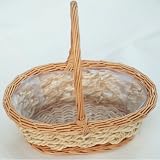 WICKER & SEAGRASS OVAL DISPLAY/ SHOPPING BASKET.Small