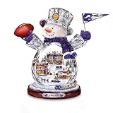 Minnesota Vikings Masterpiece Edition Crystal Snowman Figurine by The Bradford Exchange