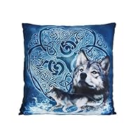`Celtic Wolf` by Brigid Ashwood 14 in. X 14 in. Throw Pillow