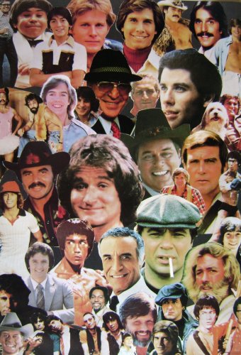 1970's Celebrity Collage (Men of the 70's) Art Poster Print - 22