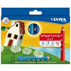 Lyra 3831120 - Groove Triple 1, Farbstift lackiert, Pappetui 12 sortierte Farben