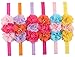 ROEWELL® Cute 6 Pcs Baby Headbands Girl's Hair Bows Infant Hairband Headband(6 Pack)