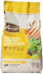 Merrick Classic 5-Pound Small Breed Real Chicken, Brown Rice and Green Pea Dog Food, 1 Bag