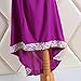 Ashlen Women's Lace Adornment Long Sleeve Muslim Abayas Maxi Long Dress Purple XL