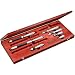 Starrett S824DZ Fixed Range Vernier Inside Micrometers Set, 2-12" Range, 0.001" Graduation, +/-0.0001" Accuracy (7 Piece Set)