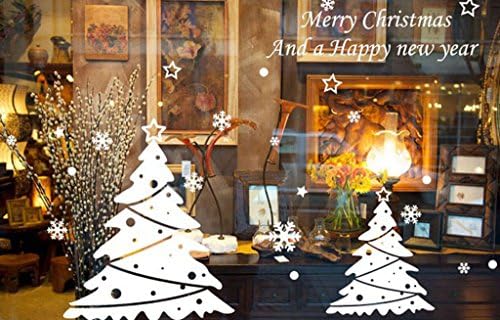 Mazorn Static electricity posted on Christmas trees window stickers