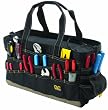 Custom Leathercraft 1115 Double-Zipper Tote Bag, 50-Pocket