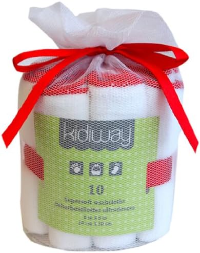 Kidiway Supersoft Washcloth, Red, 10 Count