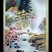 Oriental Wall Scroll: Boy Crossing Bridge