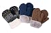 YoungLove 3 Pack Toddler Sherpa Lined Winter Knit Mitten Gloves, Color 12 for 2-5 Years