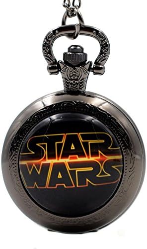 Steampunk Men's Quartz Pocket Watch Fashion Cosplay Moive Star Wars Design Necklace Chain
