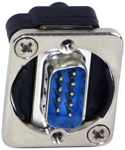 Switchcraft EHDB9MM DB9 Male to Male Panel Mount, Nickel Finish