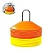 50 Agility Disc Cones - Perfect for Soccer, Football Training & More - Includes Disc Cone Carrier Bag & Stand