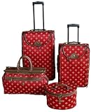 American Flyer Fleur de Lis 4-Piece Luggage Set Luggage Sets