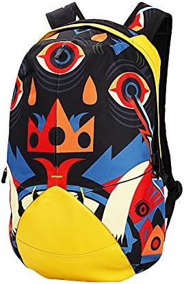 Coolest Unique Fashion Face Print Backpack, 35L Water-proof Durable Daypack, Multi-Pocket fits iPad tablets and 13" Laptop, Travel Casual School Gym Camping Beach Party Sports Outdoor Vacation bag