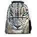 OrrinSports Felt Fabric School Backpack Bags 3D Animal Print Cute Hiking Laptop Daypacks LeopardB-16