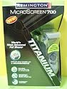 Remington MS5200 Titanium MicroScreen Shaver with Bonus Nose and Ear Trimmer