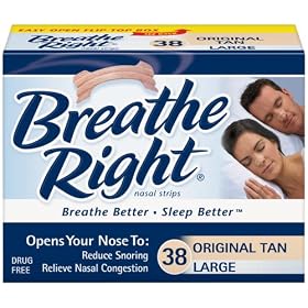Breathe Right-Large Tan Nasal Strips, 100ct