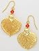 Earrings - Gold Plated Aspen Leaf. Real Leaves!