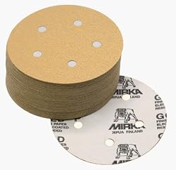 Mirka 23-624-120 6" 6-Hole 120 Grit Dustless Hook & Loop Sanding Discs - 50 Pack