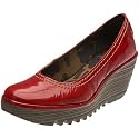 Fly London Women's Yoni Wedge Sandal Leather Patent