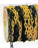 プラスチックチェーン 黄・黒ゼブラ 直径8mm 50m