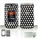 Black and White Polka Dots Case Cover for Motorola V8 V9m CDMA RAZR 2 RAZR2 Protective Cell Phone Hard SNAP-ON (optional Belt Clip) [Beyond Cell Packaging]