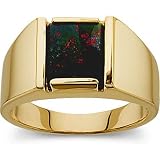 14K Yellow Gold Man's Bloodstone Ring