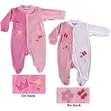 Girl's Velour Sleep N Play, Pink-Pink, 6-9 months