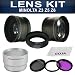 Essential Lens Kit for KONICA MINOLTA DIMAGE Z3 Z5 Z6 Includes: Lens Tube Adapter (High Quality Aluminum), 0.45X Wide Angle and 2.0X Telephoto High Definition Lens + Professional Filter Kit (UV, Polarizing, Fluorescent) + Adapter Ring Kit + 1 Ultra Fine GOJA Microfiber Cleaning Cloth