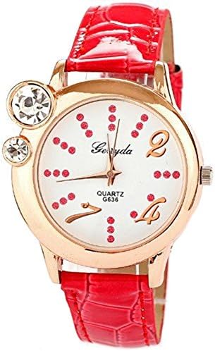 Hot New Big Diamond Rhinestone Watches PU leather Fashion Women Watch Luxury quartz Clock for girls