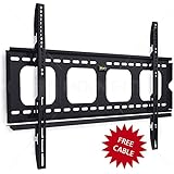 Mount-It! MI-305L Premium Low-Profile Fixed TV Wall Mount Bracket for 42 - 70 inch LCD, LED, 4K Flat Screen TVs Capacity 220 lbs, Max VESA 850x450