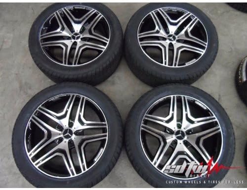 20" Mercedes AMG Style Machined Black Wheels Rims Tires Fits ML300 ML350 5x112