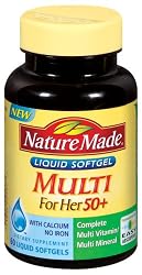 Nature Made Multi For Her 50+, 60 Liquid Softgels (Pack of 3)
