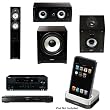 Energy CF-30 Floorstanding/Tower Speaker & CC-5 Center Channel Speaker & CR-10 Surround Speakers & ESW-C8 8-Inch 240 Watt Subwoofer & Yamaha RX-V665BL 630 Watt 7-Channel Home Theater Receiver & Yamaha YDS-11SL iPod Dock for select Yamaha AV Products & So