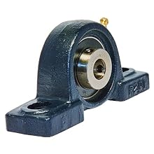 UCP201-8 Pillow Block Mounted Bearing, 2 Bolt, 1" Inside Diameter, Set screw Lock, Cast Iron, Inch