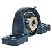 UCP201-8 Pillow Block Mounted Bearing, 2 Bolt, 1" Inside Diameter, Set screw Lock, Cast Iron, Inch