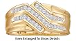 Stunning Men's 1/4 ct. 3 Channel Genuine Diamond Yellow Gold Ring Stunning Men's 1/4 ct. 3 Channel Genuine Diamond Yellow Gold Ring