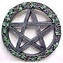 Beautiful Ivy Accented Pentacle Wall Plaque Pentagram