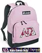 Alpha Gamma Delta Backpack Pink Alpha Gamma for Travel, Daypack CUTE School Bags Best Unique Cute Gifts for Girls, Students Ladies -
