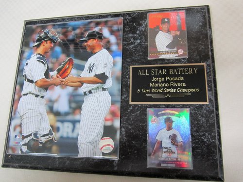Jorge Posada Mariano Rivera New York Yankees 2 Card Collector Plaque NICE!!