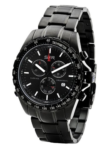 Swiss Code Red Mach 1 Shiny Black PVD Chronograph for Him Swiss Made
