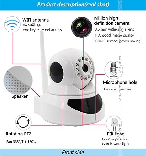 Eray Wireless High Definition Security Network Camera with Video Surveillance/Voice Intercom/Night Vision Functions