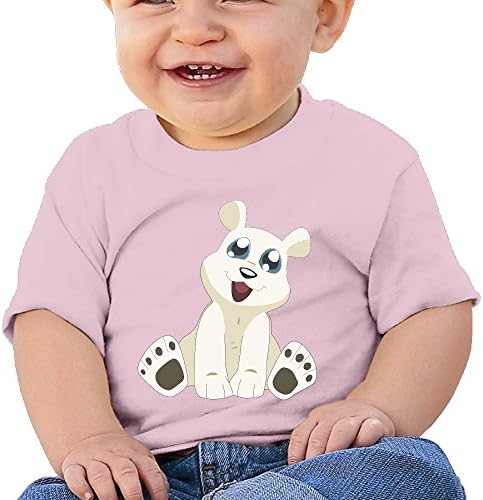 GYWEVD 6-24 Month Unisex Baby Infant A Cute Dog Cute Short-sleeve Tee Pink