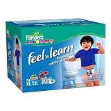 Pampers Feel n Learn Advanced Trainers, Training Pants for Boys, Size 3T-4T (30 to 40 Lbs), 80-Count Box