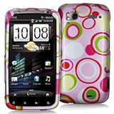 HTC SENSATION DECORO BRAND PREMIUM PROTECTOR CASE - CIRCLES ON PINK