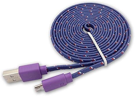 OpeMed(TM) High quality 6 ft Micro-USB Sync and Charge USB Data Cable for Samsung, HTC, LG and Other Smartphone (6FT Purple)