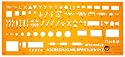 Electrical and Electronic Installation Symbols Drawing Template Stencil - Engineering Drafting Supplies - Layout Plan Schematic Wiring Trace Gabarit de Dessin