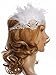 Vijiv Black Beaded Flapper Headband Inspired Great Gatsby 1920s Headpiece Accessories Feather Vintage